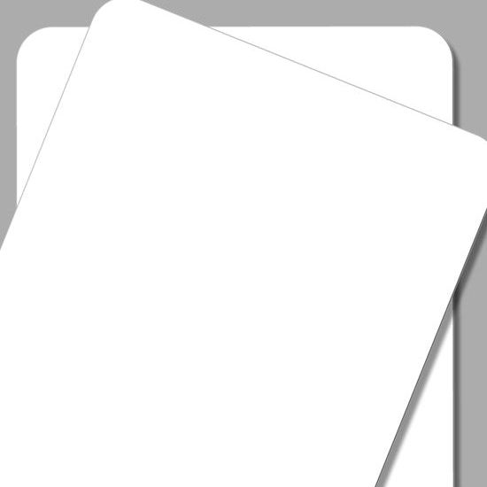 Aluminum Blank White — 24 x 24 Inches / Rounder Corner 3/4" / .080 Inches