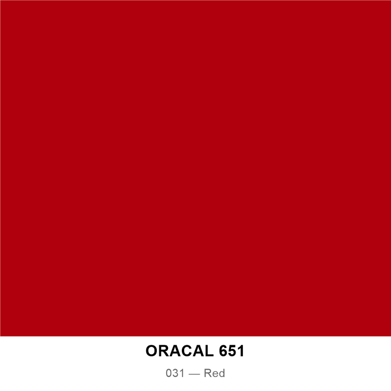ORACAL® 651 Gloss Intermediate Cut Vinyl — 031 — Red / 24" x 10 Yards