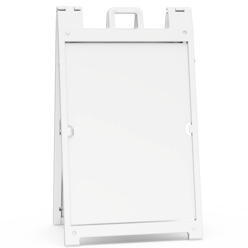 Plasticade Signicade Deluxe A-Frame 24 x 36 White