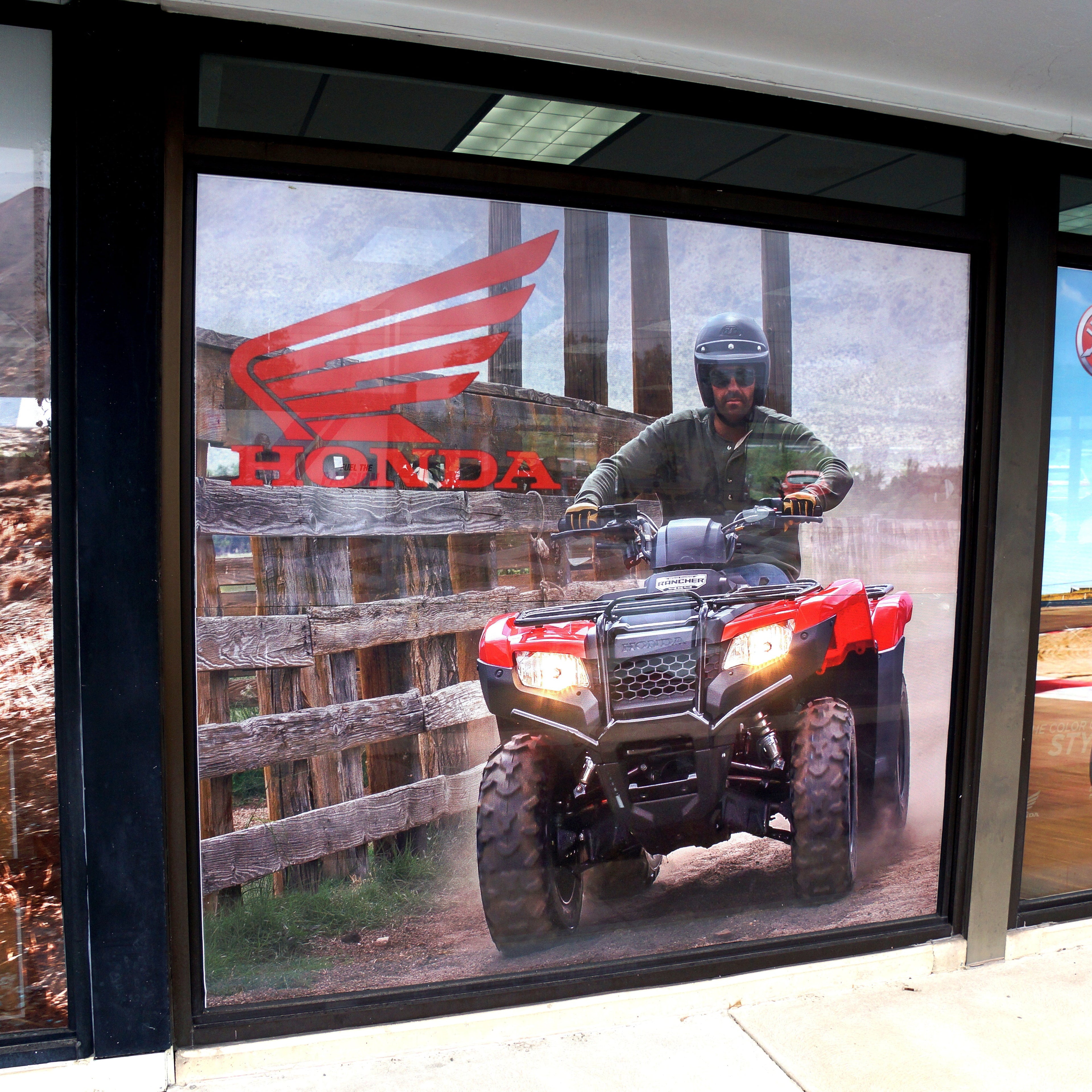 Contra Vision® Campaign White on Black Perforated Window Film