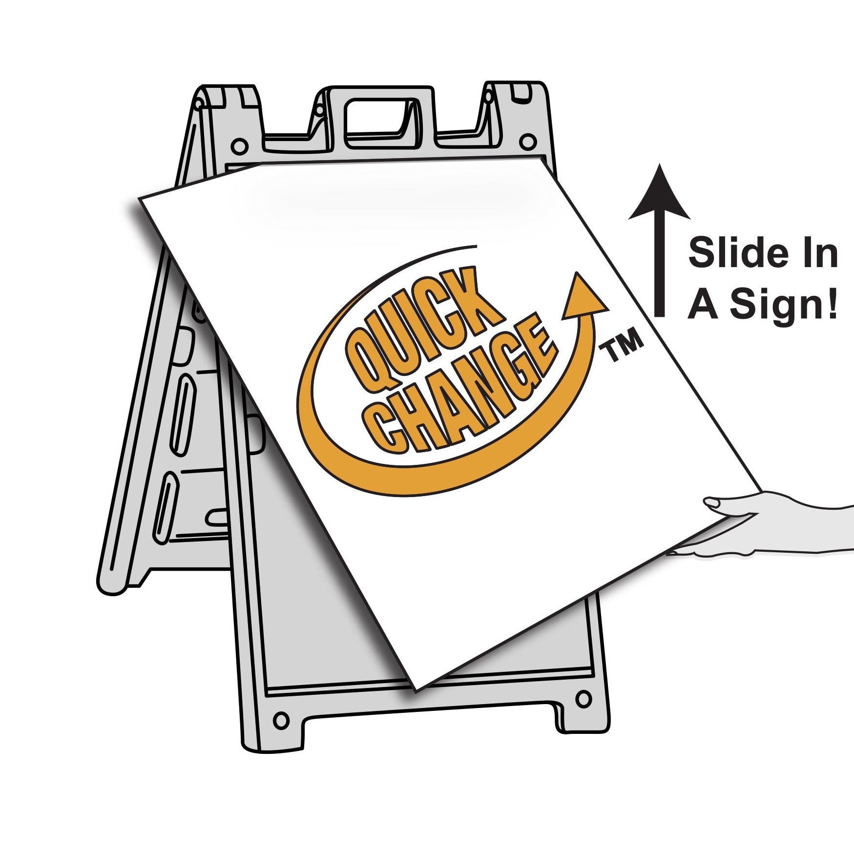 Sidewalk A-Frame Sign Holder