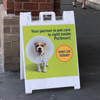SquareCade™ 36 A-Frame Sign Holder — 24" x 24" White