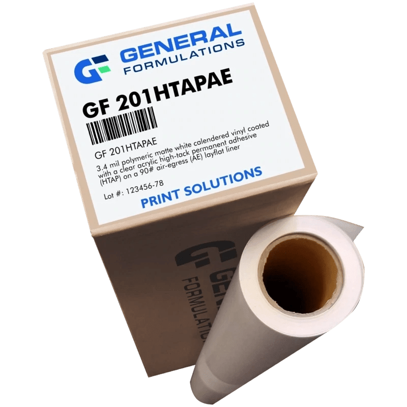 General Formulations GF 201HTAPAE Air Egress High-Tack Matte White Vinyl