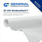 General Formulations GF 261 WindowMark UV Digital Clear Perforated 60/40 Window Film