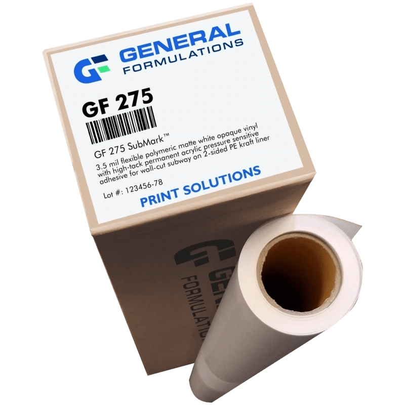 General Formulations GF 275 SubMark Matte White Opaque Transit Vinyl