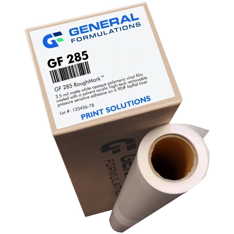 General Formulations GF 285 RoughMark Matte White Opaque Conformable Wall Vinyl