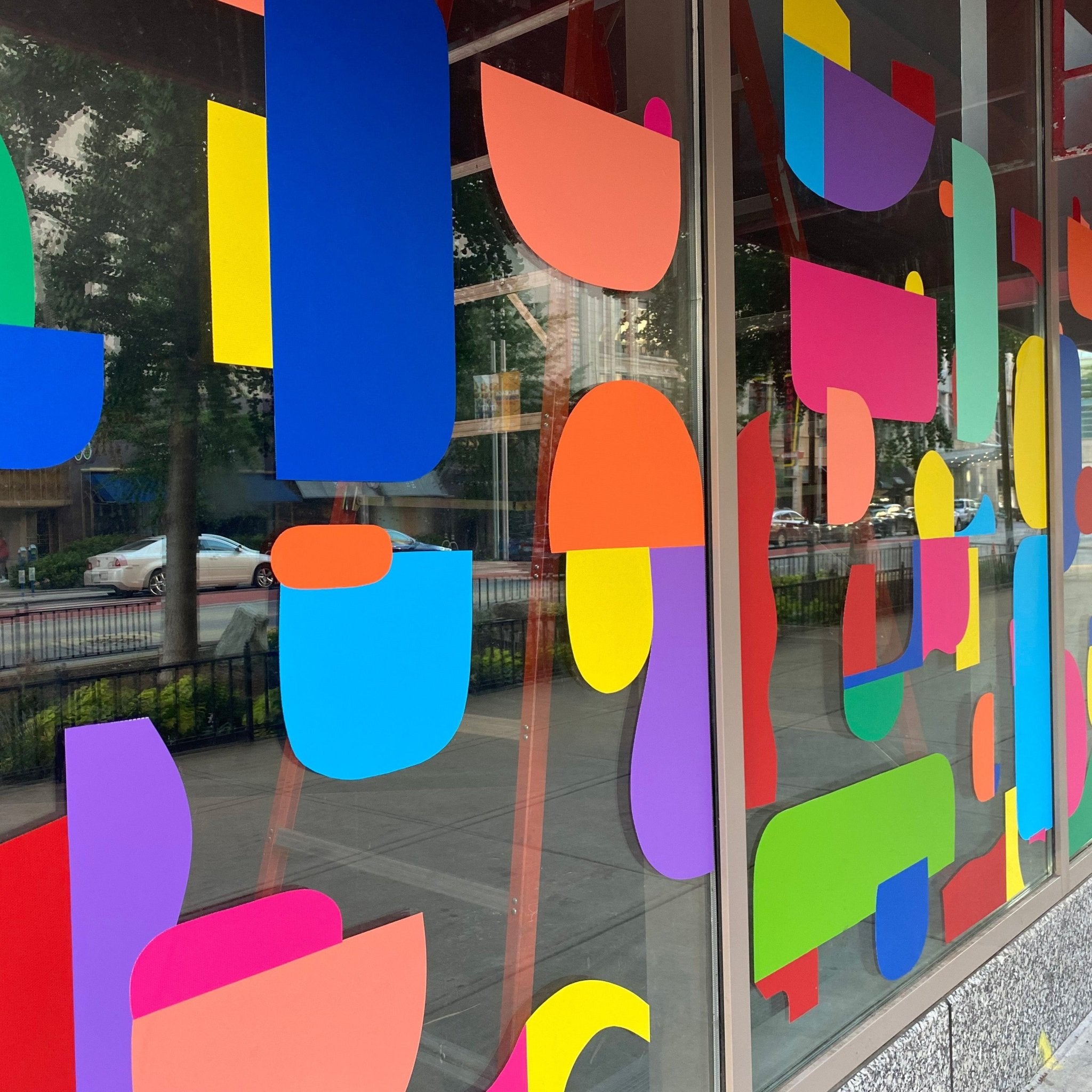 General Formulations® GFC280 WindowMark™ 6 - mil Matte White Perforated 80/20 Window Film - SFPlastics&sSignSupply
