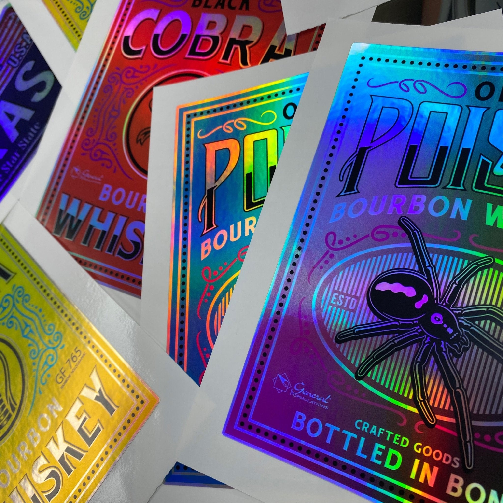 General Formulations® GFC765 6 - mil Rainbow Holographic Film - SFPlastics&sSignSupply