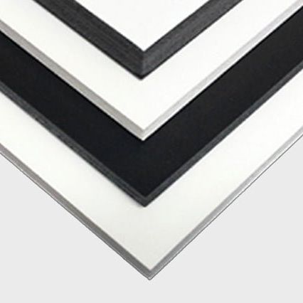 Gilman Brothers® Infinity Styrene-Faced Foam Board — White/White/White / 48 x 96 Inches / 1/2 inch