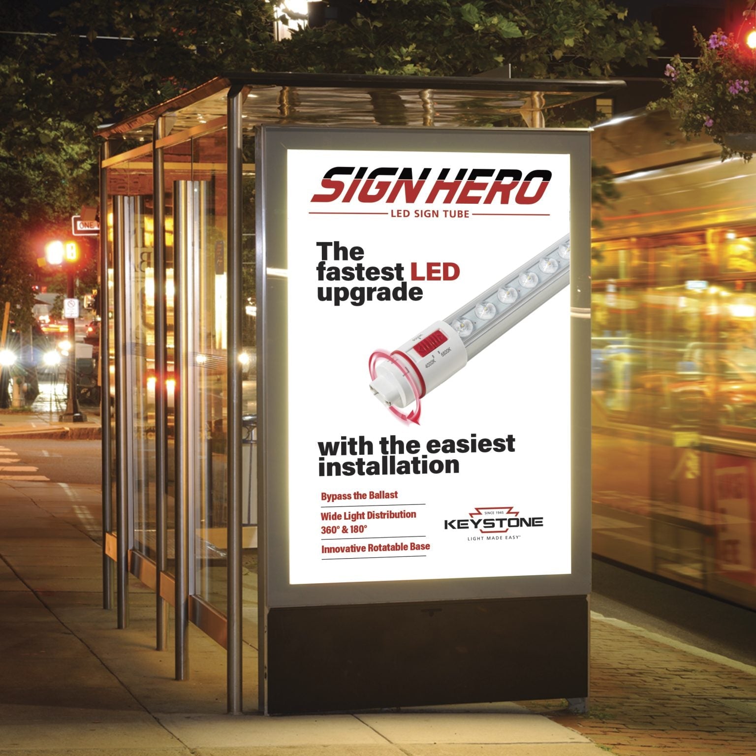 Keystone Sign Hero 180 Single-Sided LED Lamp