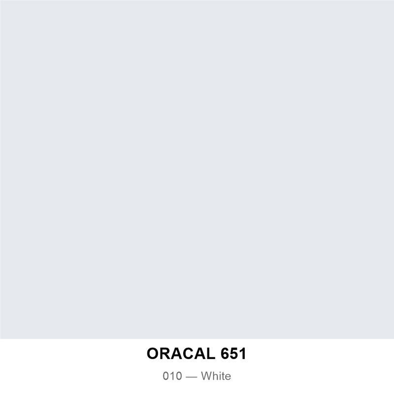 ORACAL® 651 Gloss Intermediate Cut Vinyl — 010 — White / 15" x 50 Yards