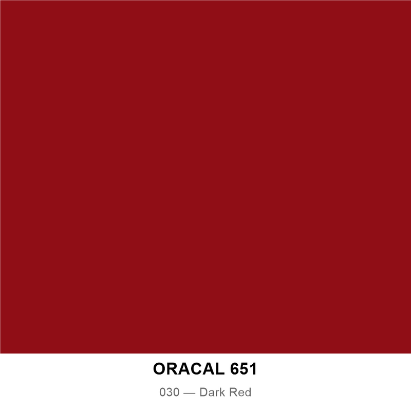 ORACAL® 651 Gloss Intermediate Cut Vinyl — 030 — Dark Red / 24" x 50 Yards