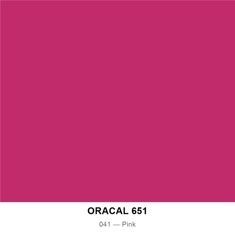 ORACAL® 651 Gloss Intermediate Cut Vinyl — 041 — Pink / 24" x 10 Yards