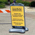 WindSign A-Frame Sign Holder (Small) with Quick-Change Frame — 22" x 28" Grey